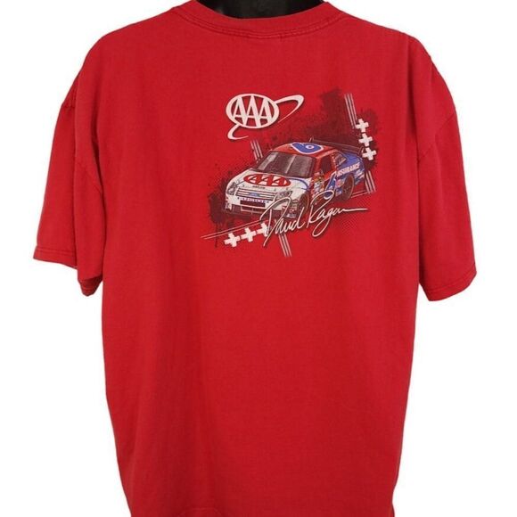 David Ragan NASCAR T Shirt Vintage Y2K Roush Fenway Racing Ford Fusion Mens - Picture 3 of 6